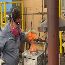 Mid-States employee refining precious metals